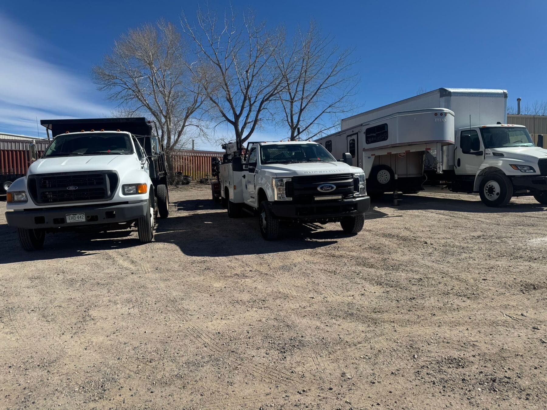 Medium-duty trucks at Iron Forge in Sedalia, Colorado