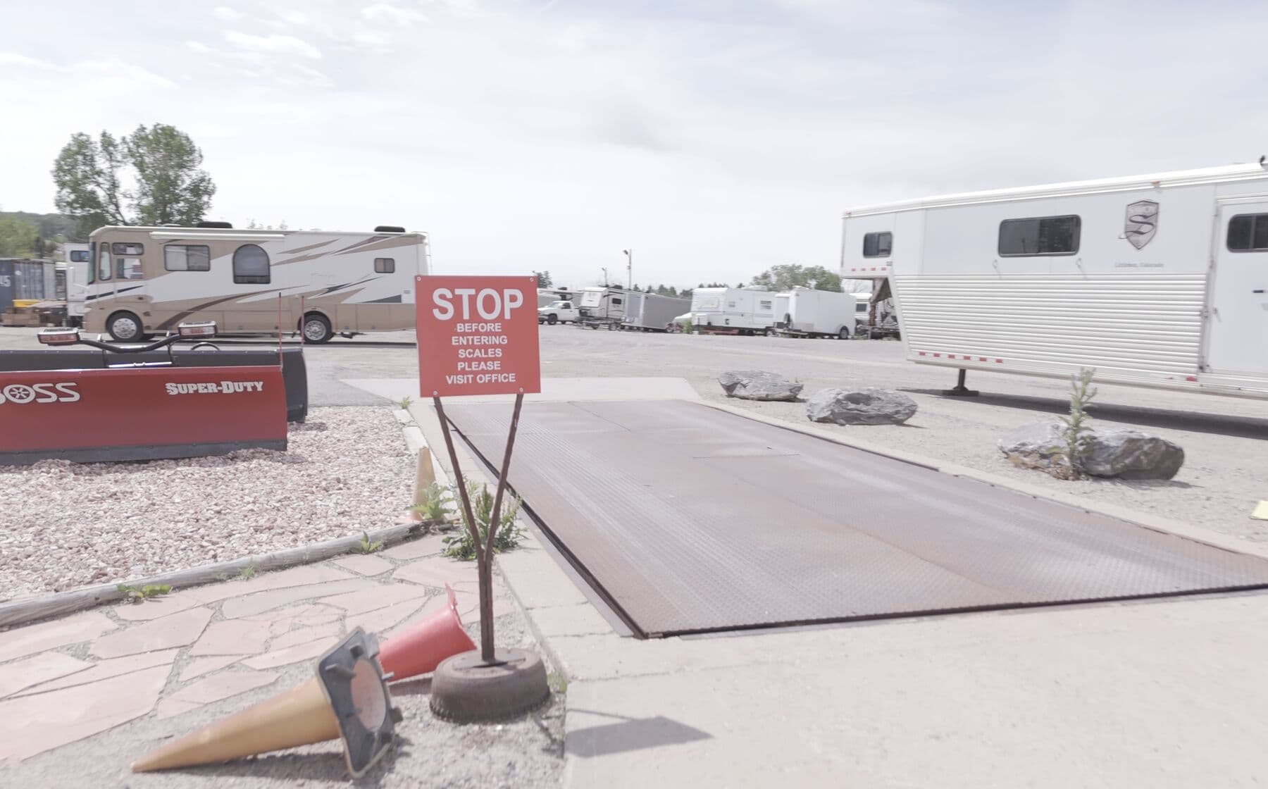 The certified vehicle scale at Iron Forge in Sedalia, Colorado